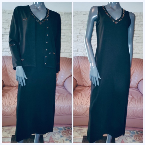 Slit Dress & matching Jacket - Picture 1 of 3
